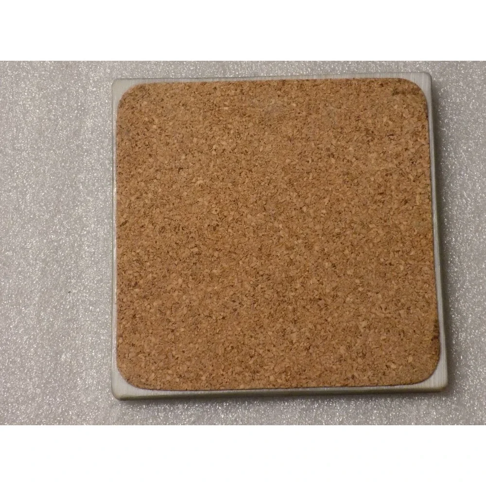 Lot Of 4 Wolf Marble Stoneware Coasters Set
